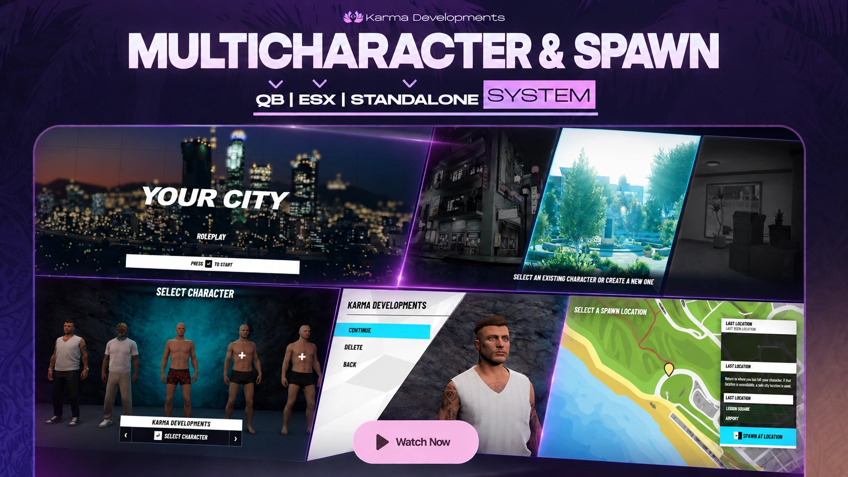 Fivem - Multi Character & Spawn [Spawn MLO as gift]